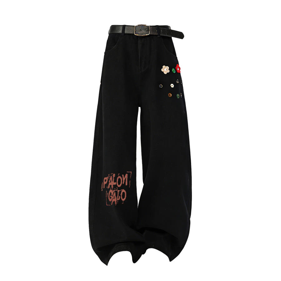 PAL ONGACO Casual Pants Unisex Moderate Straight Fit Pants