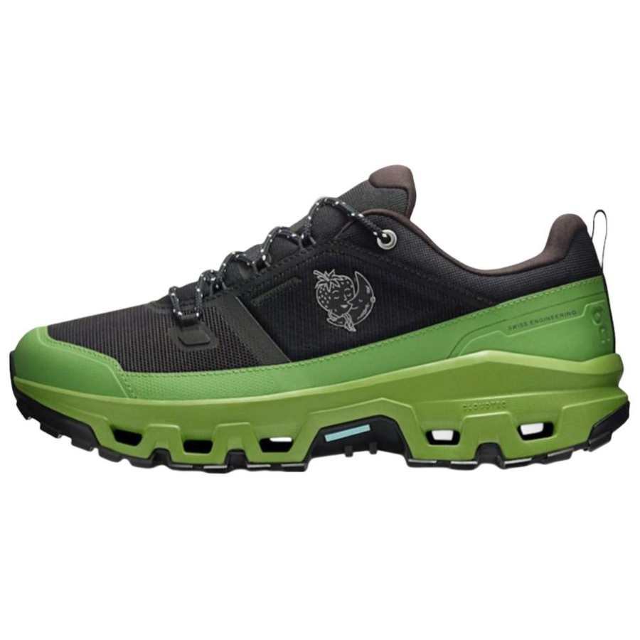 On Cloudrock Waterproof Low top Hiking Shoes Men's Black Green