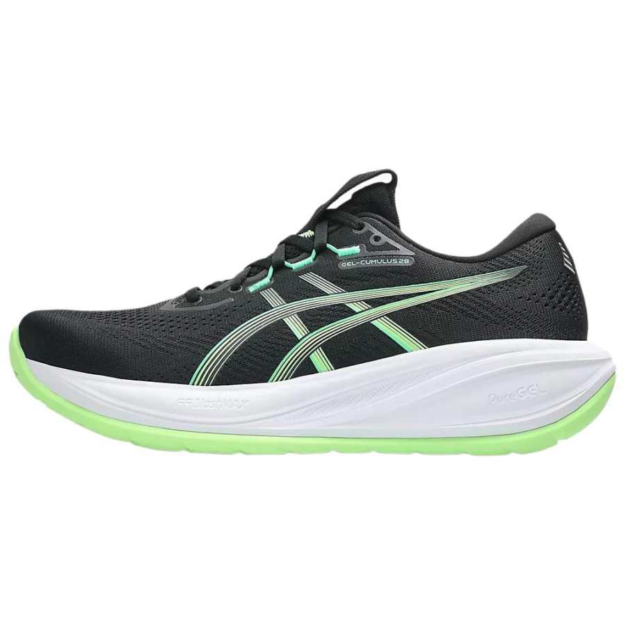 ASICS GEL CUMULUS 28 Abrasion Resistant Casual Running Shoes Men's Black Green