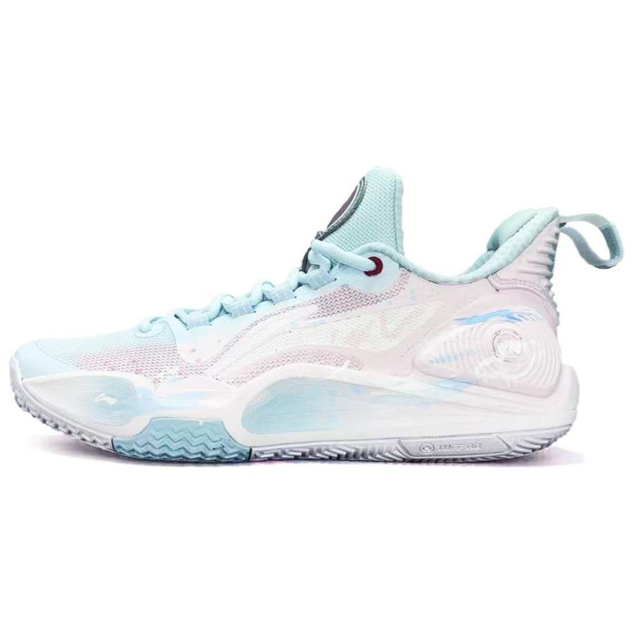 Li-Ning Li Ning Speed 9 Refreshing Cloud Sea Fabric Low top Basketball Shoes Unisex Pink Blue