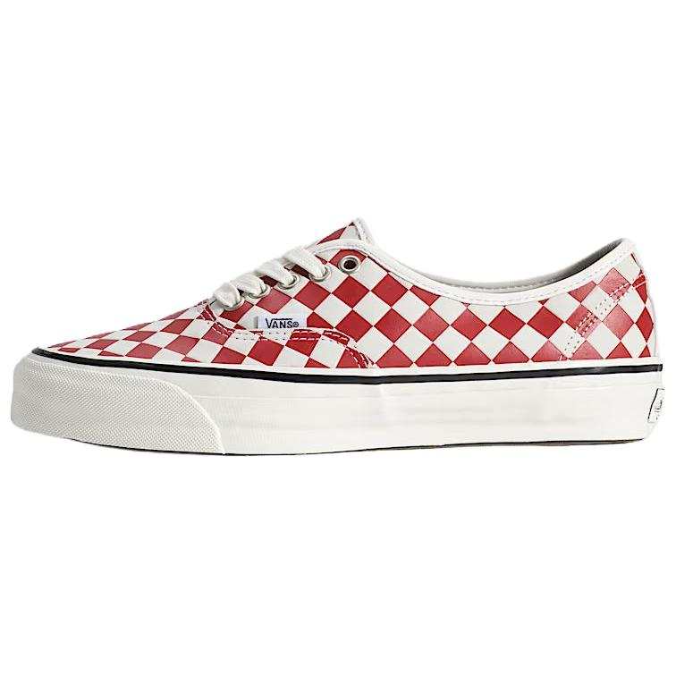 Vans Vans Premium Authentic Low top Skateboard Shoes Unisex White Red