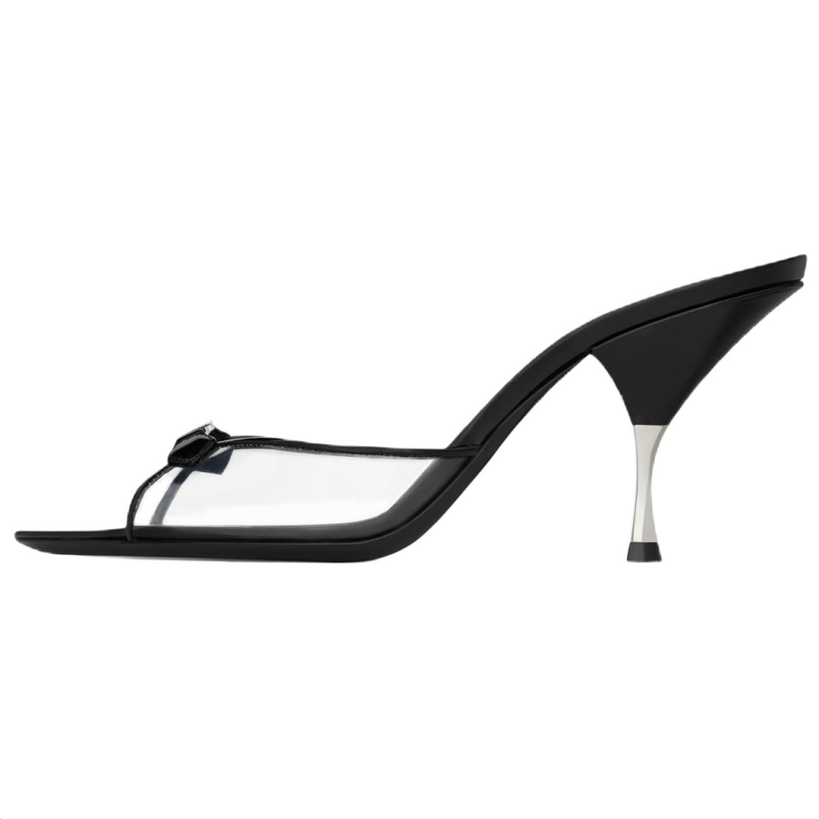 SAINT LAURENT Slide Slippers 8cm Women's Black