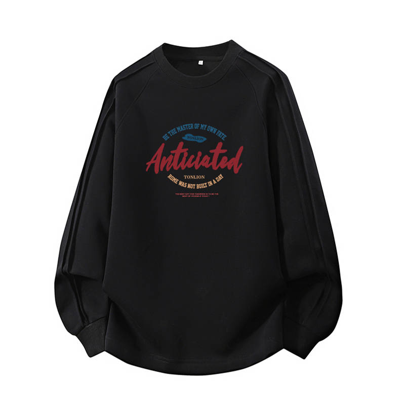 Tonlion Sweatshirts Unisex Crew Neck Moderate Regular