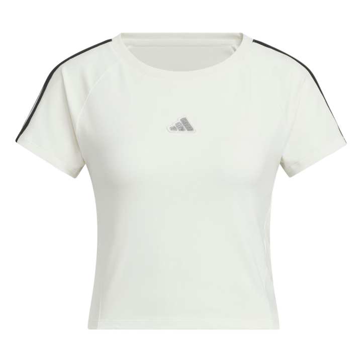 Adidas Adidas Dance T Shirts Women's Jade White Crew Neck Moderate