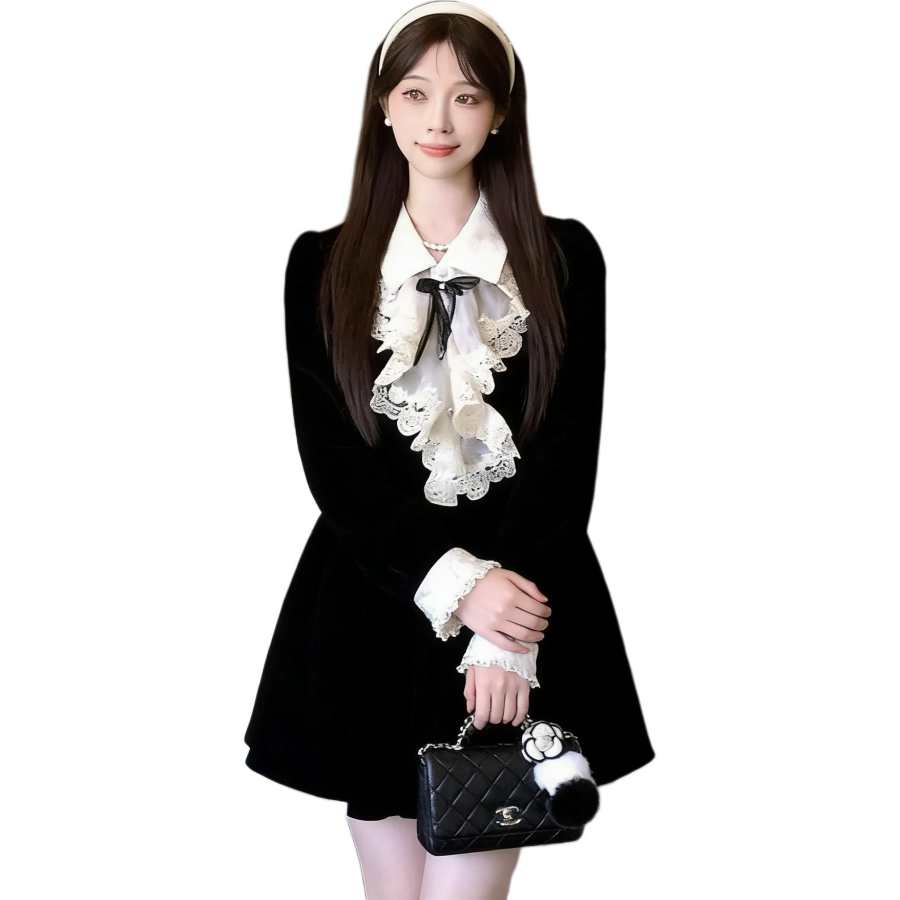 VENICEW Long Sleeved Dress Women's