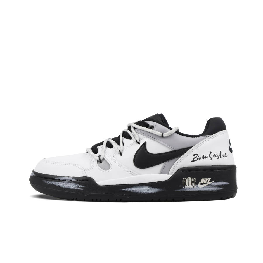 Nike Nike Full Force Black White Trace, Street, Graffiti, Letter, Distressed, Classic Trend Low top Skateboard Shoes Men's