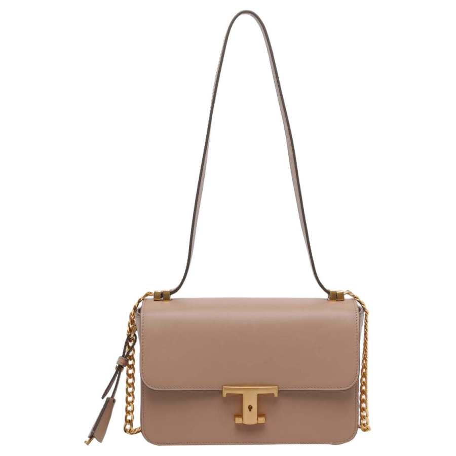 TOD'S T Timeless Calfskin Shoulder Bag Mini Women's Light Pink