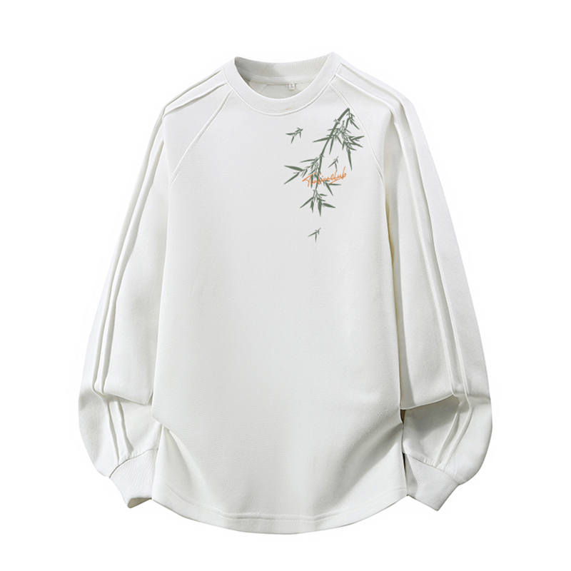 Tonlion Sweatshirts Unisex Crew Neck Moderate Regular