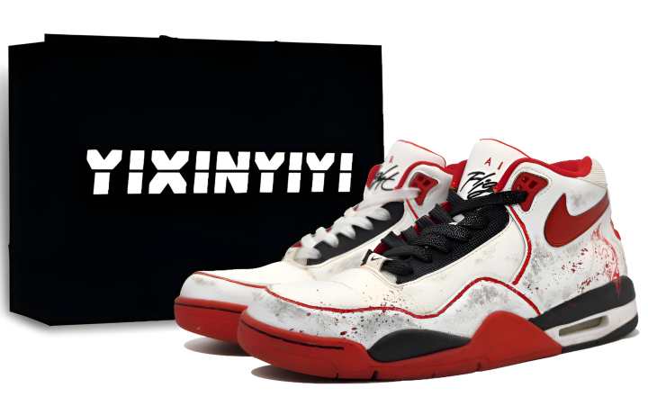 Nike Nike Flight Legacy High top Vintage Basketball Shoes Unisex New Year Red