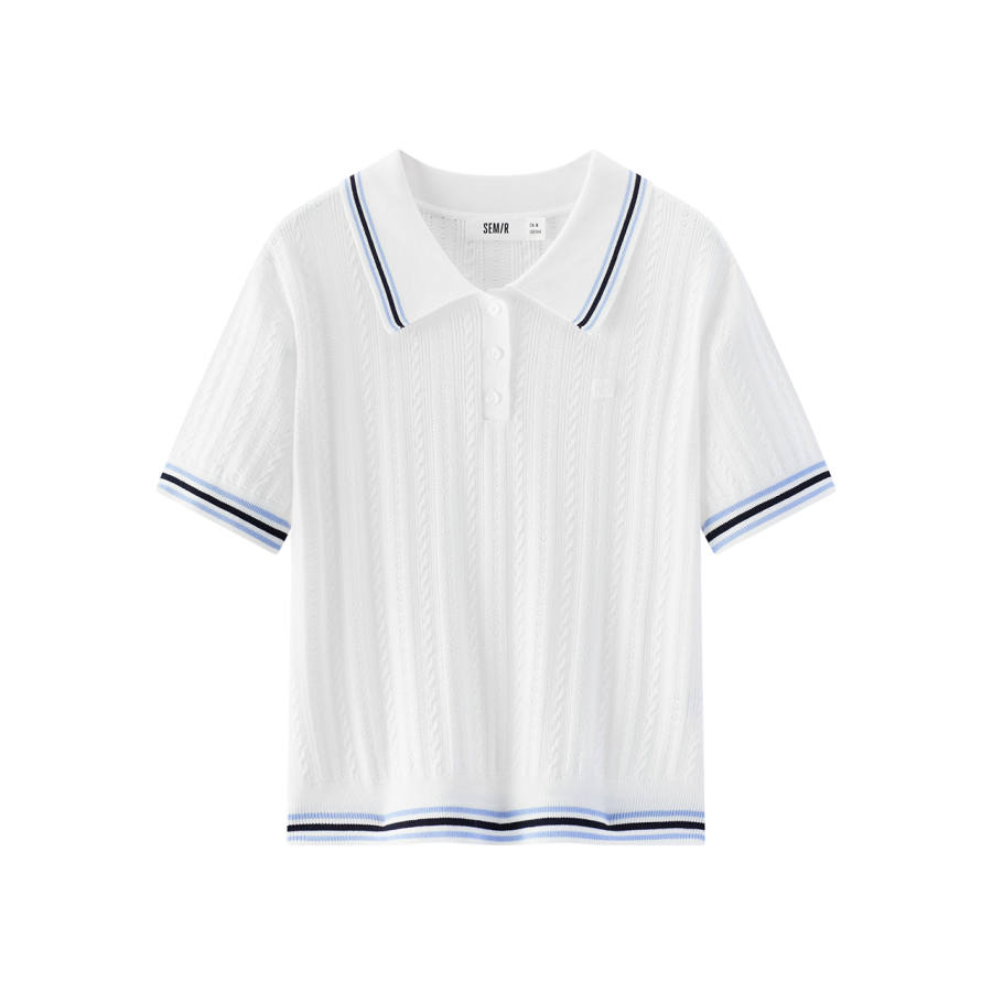 Semir Mall Same Style Women's Apparel Knitwear Women's Polo Collar Moderate