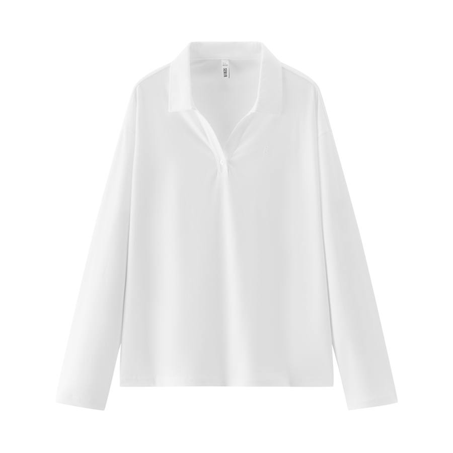Semir Polo Shirts Women's Raw White 10102 Polo Collar Moderate