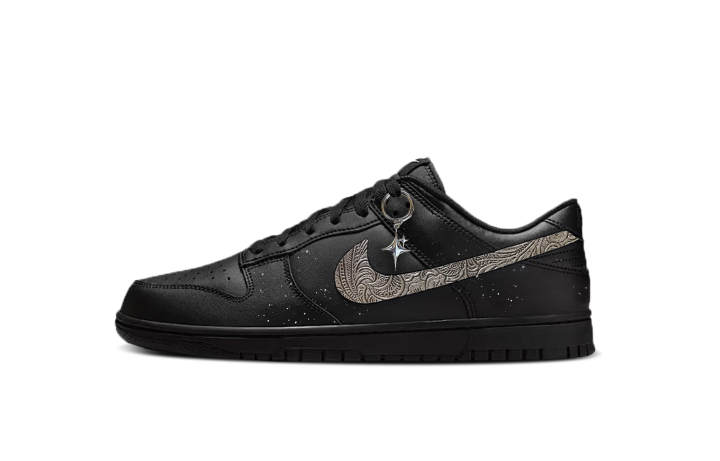 Nike Nike Dunk Black Warrior Leather Coverage Balance Coverage Balance Low top Skateboard Shoes Men's Black