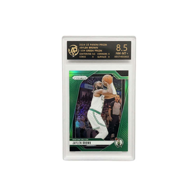 PANINI Prizm Jaylen Brown, Green Refringence, Rare Collectible Graded Cards 1 Pc