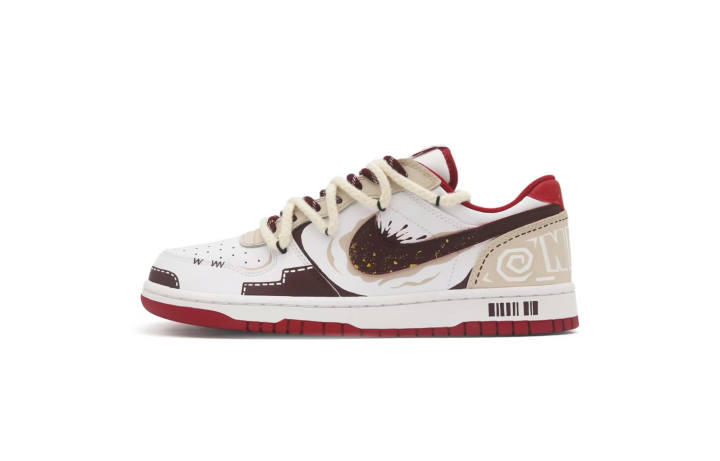 Nike Nike Big Abrasion Resistant Abrasion Resistant Low top Skateboard Shoes Men's Red White