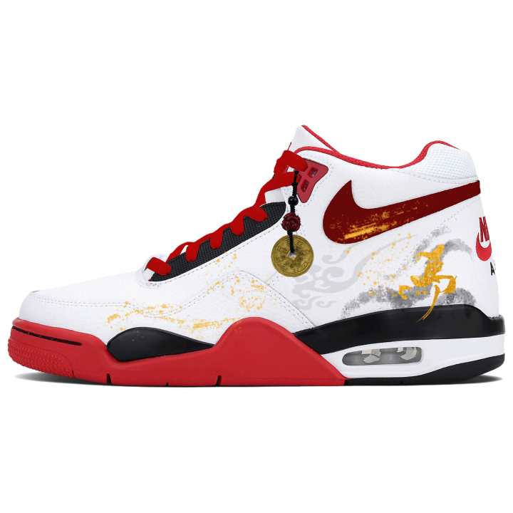 Nike Nike Flight Legacy Abrasion Resistant Mid top Vintage Basketball Shoes Unisex Red