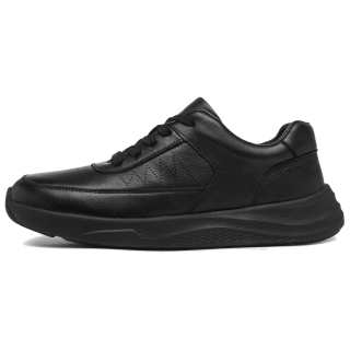SHUSHUJIA Top Grain Cow Leather Low top Casual Shoes Men's Black