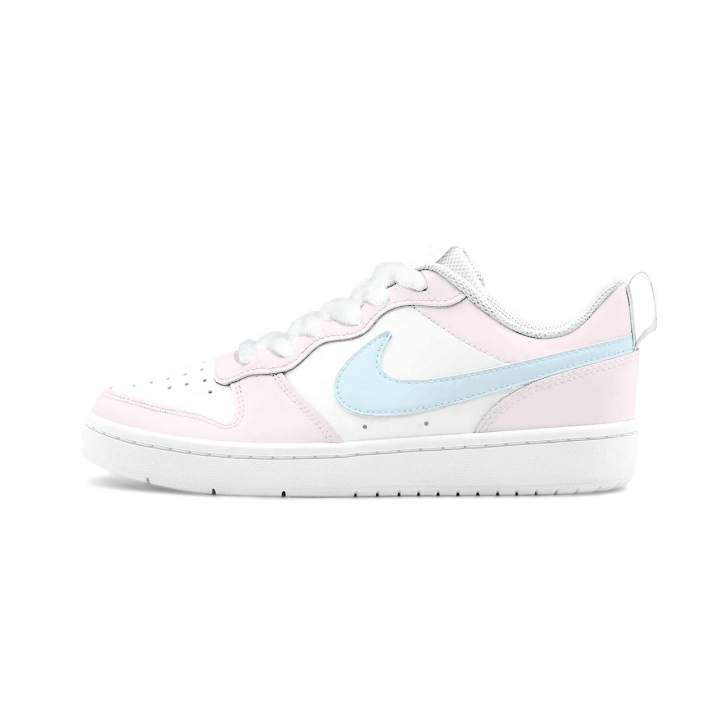 Nike Nike Court Borough 2 Cherry Blossom Maris Sal Leather Cushioning Abrasion Resistant Slip Resistant Low top