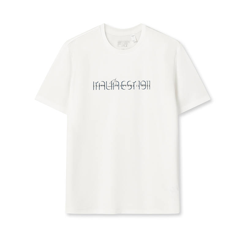 FILA WHITE T Shirt Men's Cloud White