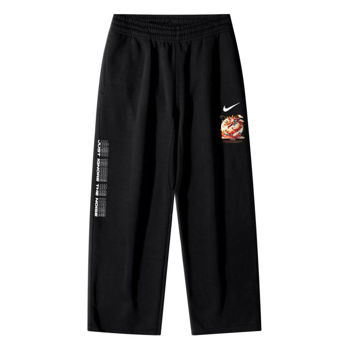 Nike Nike Chinese Style CNY Great Ambition Breathable Fleece Lined Casual Straight Fit Knitted Sweatpants Unisex Black