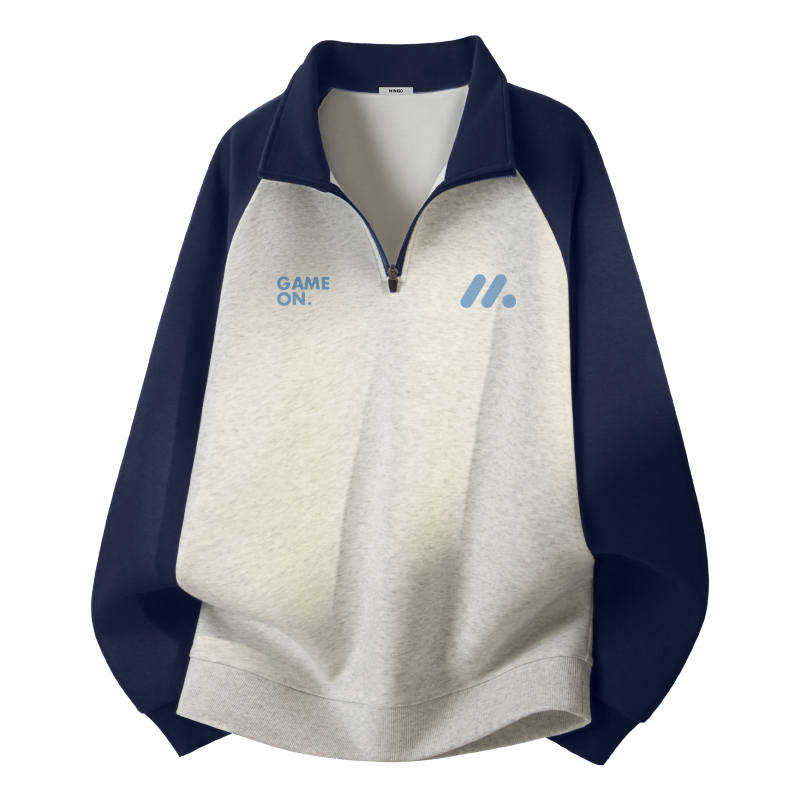 MINISO Sweatshirts Unisex Stand Collar Moderate Heavyweight