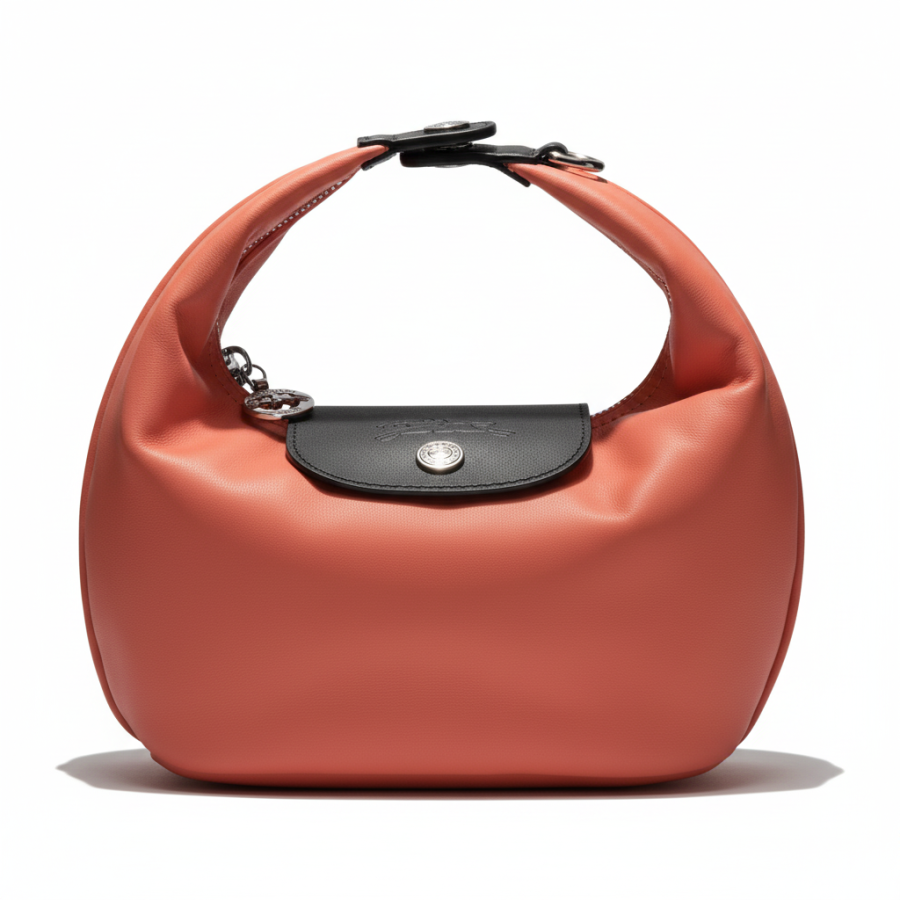 LONGCHAMP Le Pliage Xtra Smooth Matte Cow Leather Handbag Mini Women's Sunset