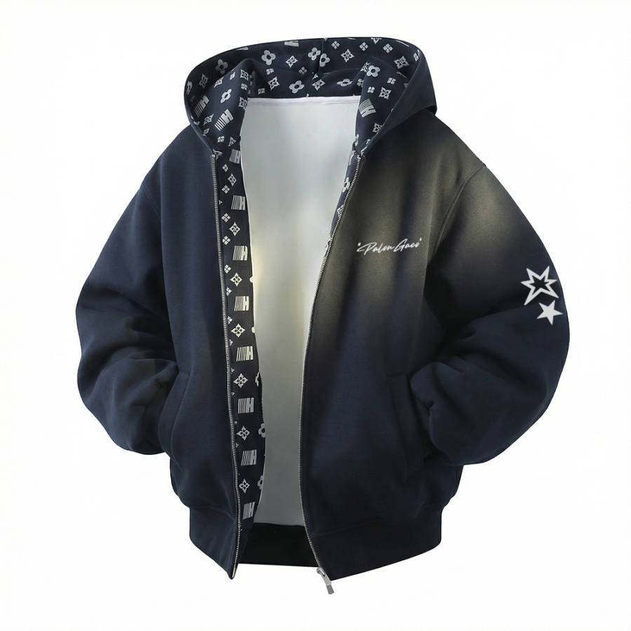 PAL ONGACO Sweatshirts Unisex Hooded Moderate Cardigan