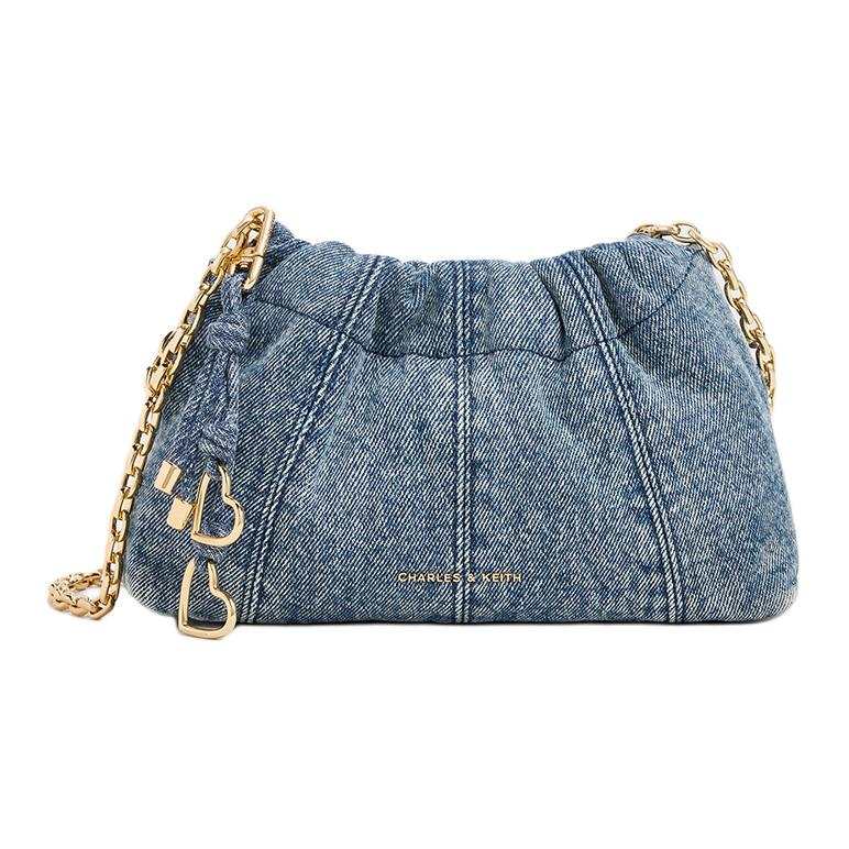 CHARLES&KEITH Fabric Cloud Bag Shoulder Bag Women's Denim