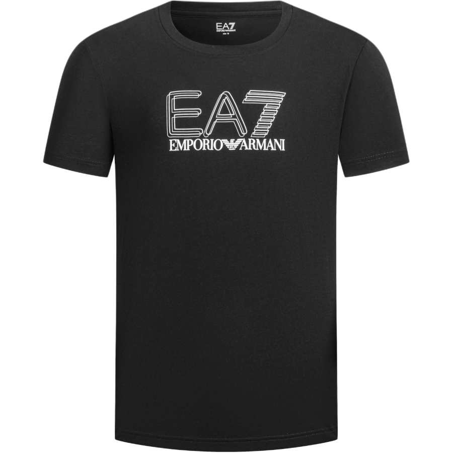 EMPORIO ARMANI T Shirts Men's Black Crew Neck Thin Straight Fit