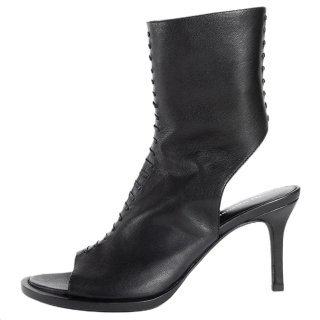 Ann Demeulemeester Elvy Cow Leather Ankle Boots 9cm Women's Black