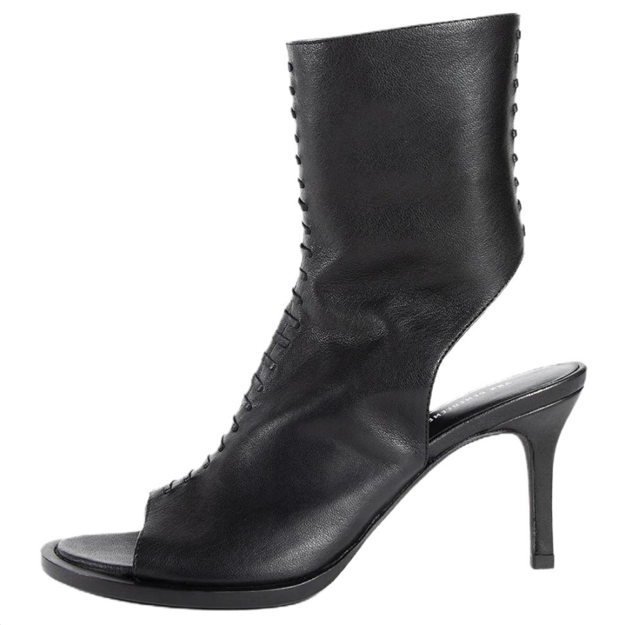 Ann Demeulemeester Elvy Cow Leather Ankle Boots 9cm Women's Black