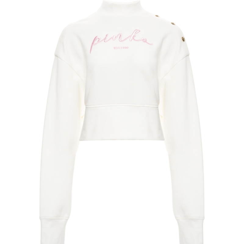 PINKO Sweatshirts Women's White Half Turtleneck Moderate