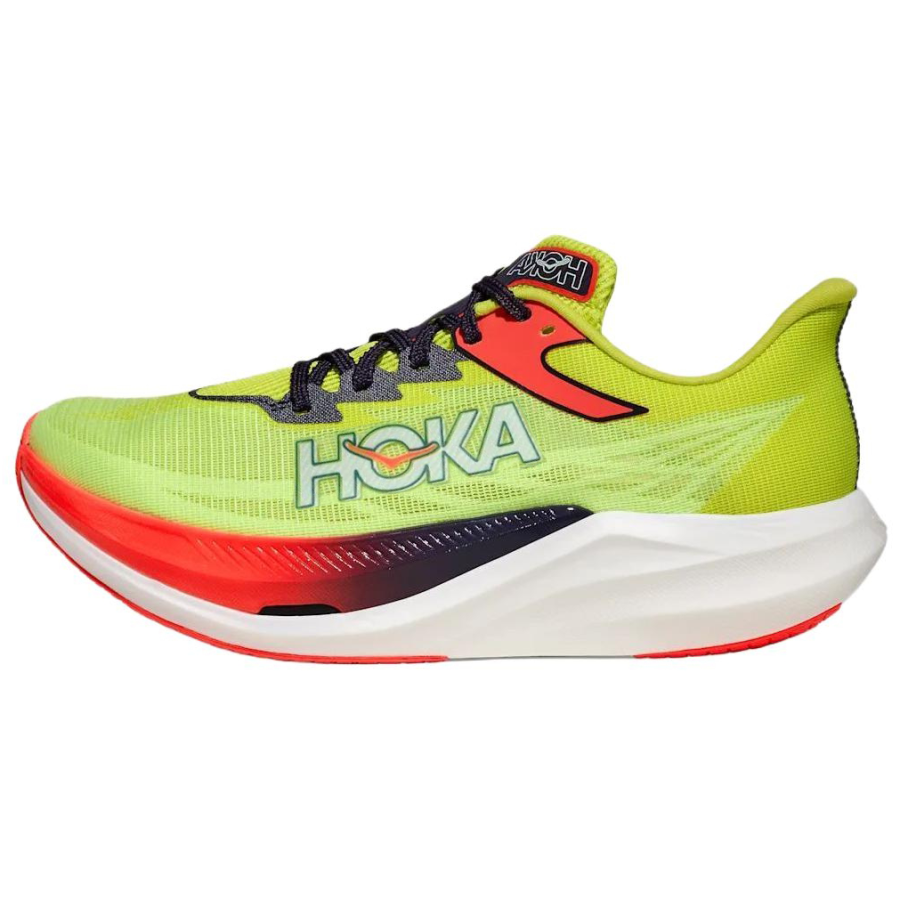 HOKA ONE ONE Rocket X 3 Breathable Running Shoes Unisex Neon Green