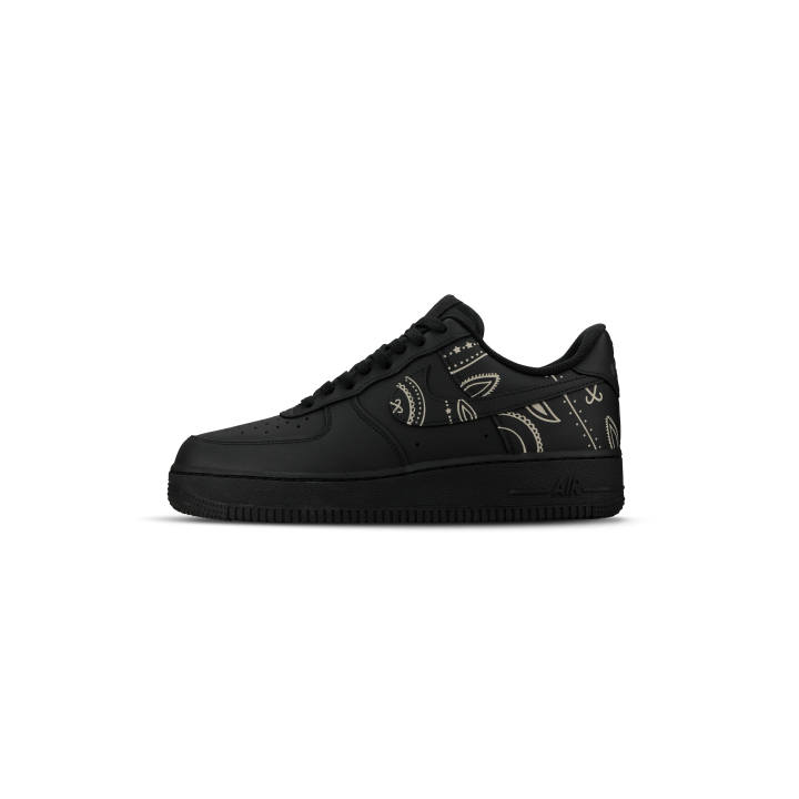 Nike Nike Air Force 1 Abrasion Resistant Slip Resistant Low top Skateboard Shoes Unisex Black Beige