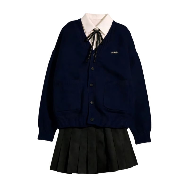 Dear Zhazha Two Piece Skirt Sets Women's Polo Collar Moderate Short