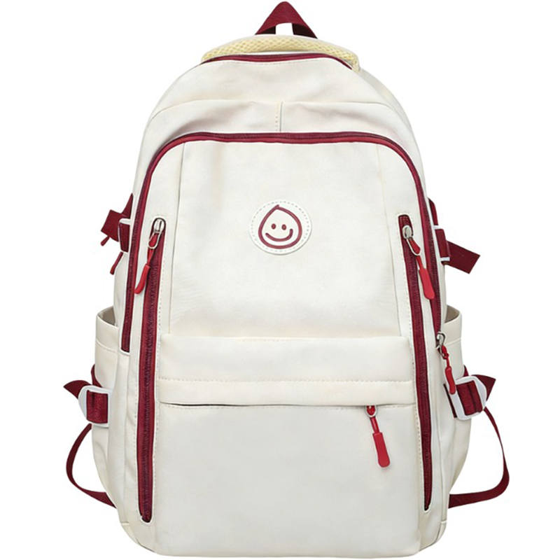 Tonlion Nylon Fabric Backpack Women's White