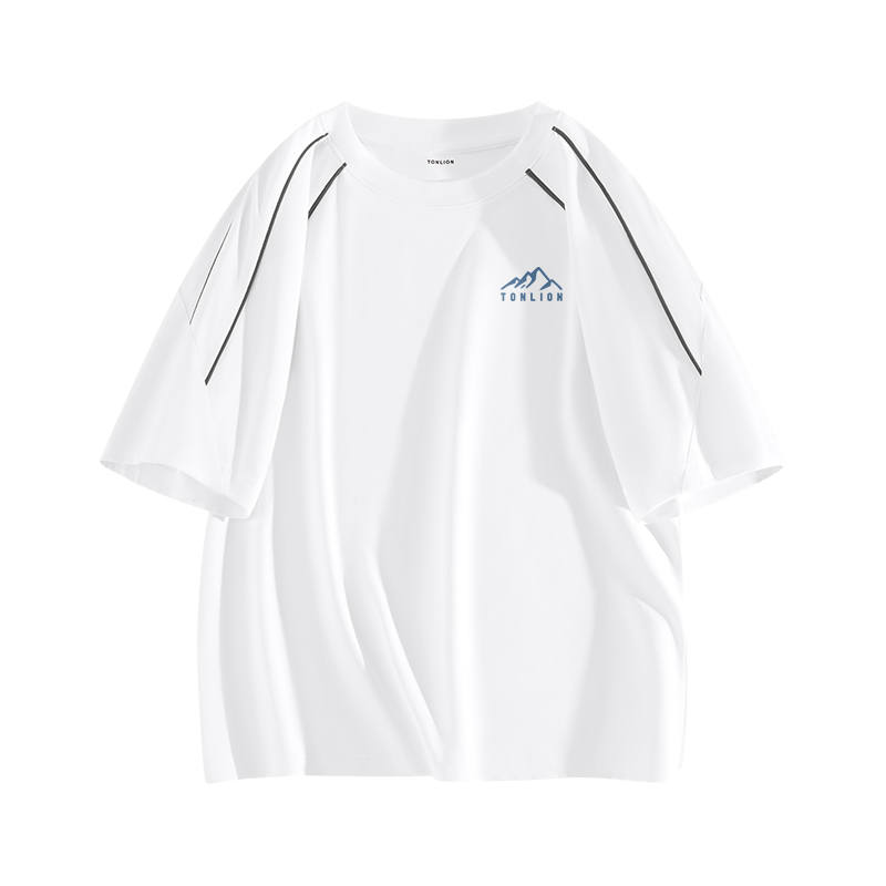 Tonlion T Shirts Unisex Crew Neck Moderate Straight Fit