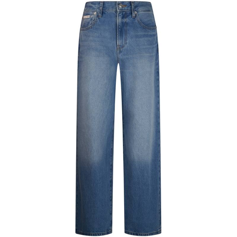 Calvin Klein Jeans Women's 1X8 Denim Blue Moderate Wide Leg Pants
