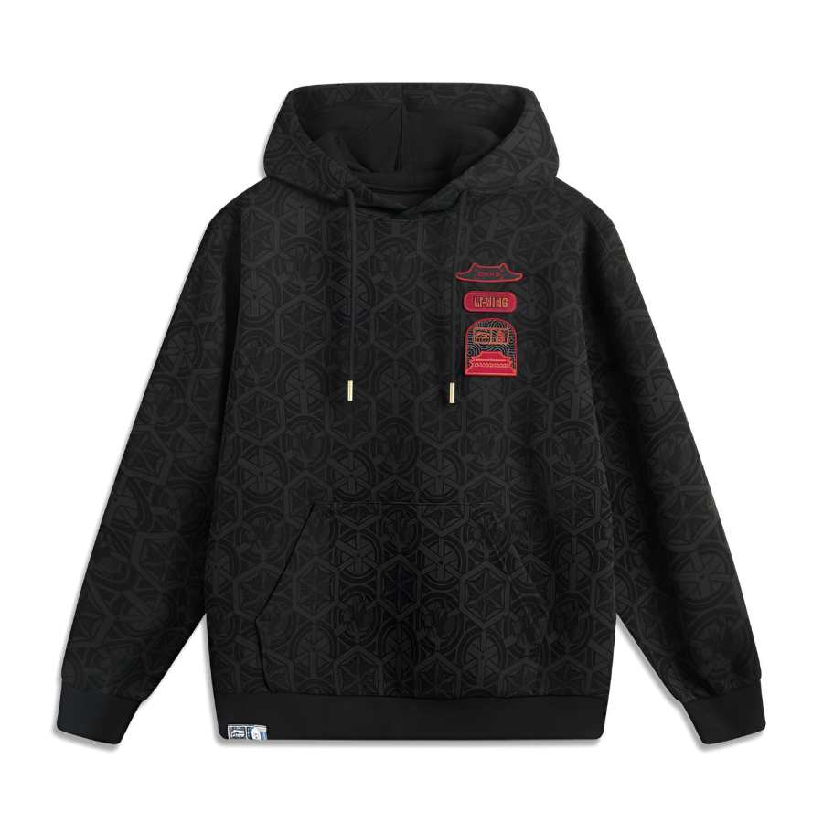 Li-Ning Li Ning x GUGONG,LIANMINGKUAN Rijin Doujin Collection Sweatshirt Unisex Black Gray All Over Print
