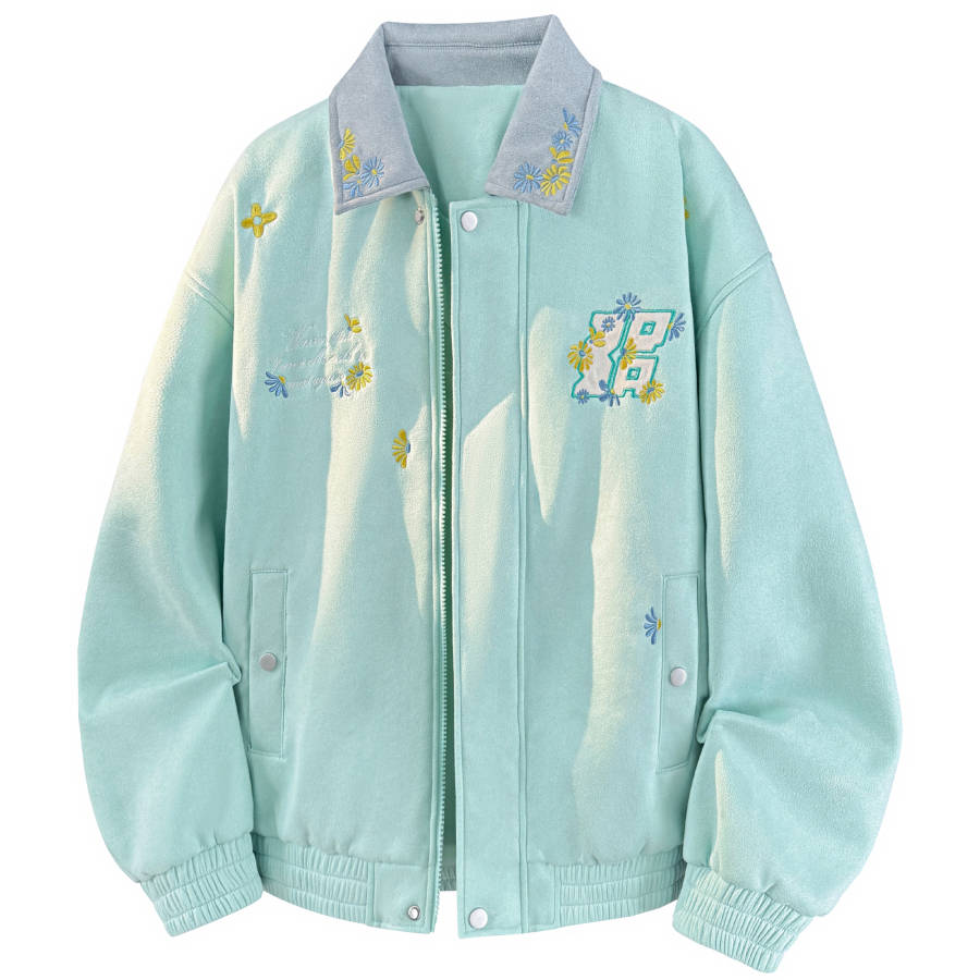 WARRIOR WARRIOR Jackets Unisex Mint Green Lapel Moderate Workwear