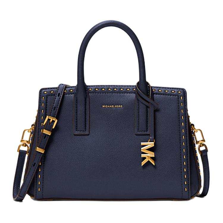 MICHAEL KORS Laila Leather Handbag Small Women's Formalwear Blue