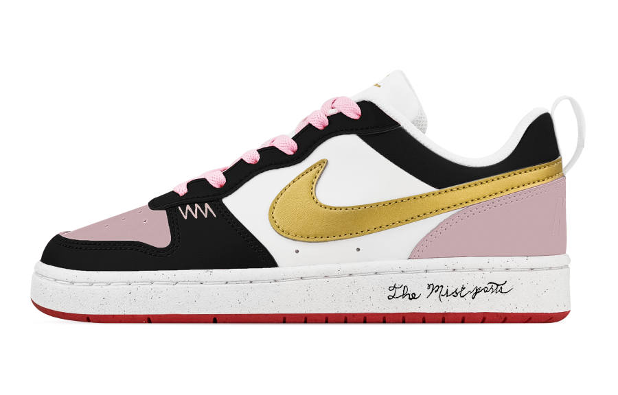 Nike Nike Court Borough Sweetheart Trigger Abrasion Resistant Slip Resistant Low top Skateboard Shoes Unisex Black Pink