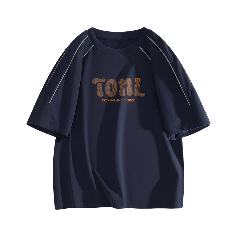 Tonlion T Shirts Unisex Crew Neck Moderate Straight Fit