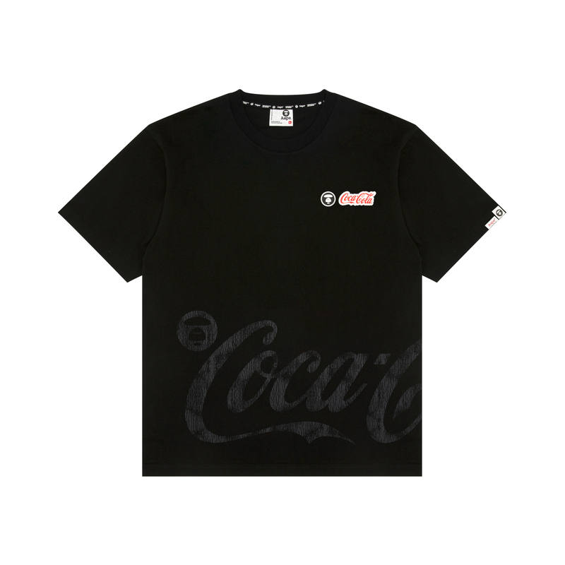 Aape X Coca Cola T Shirts Men's Crew Neck Moderate Straight Fit