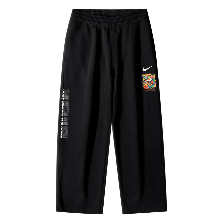 Nike Nike Chinese Style CNY Home Comfort Breathable Fleece Lined Casual Straight Fit Knitted Sweatpants Unisex Black