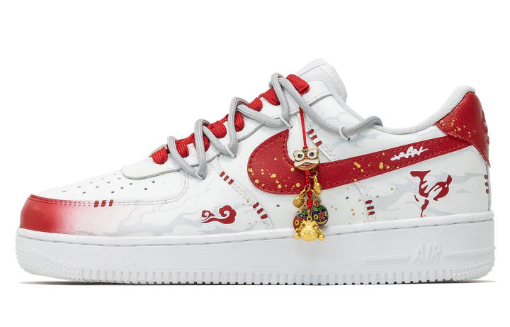 Nike Nike Air Force 1 Six Eight, Golden Prosperity Leather Height Increasing Height Increasing Low top Skateboard Shoes