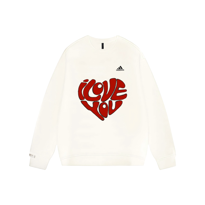 Adidas Adidas LABEL Sweatshirts Unisex White Crew Neck Moderate Regular