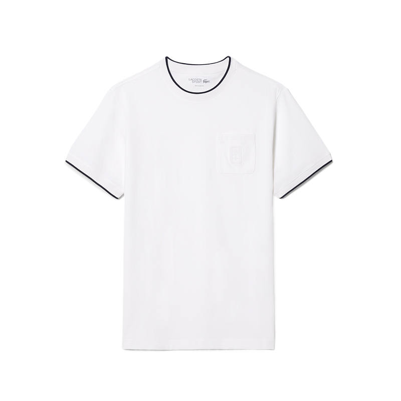 LACOSTE LACOSTE T Shirts Men's White Crew Neck Moderate