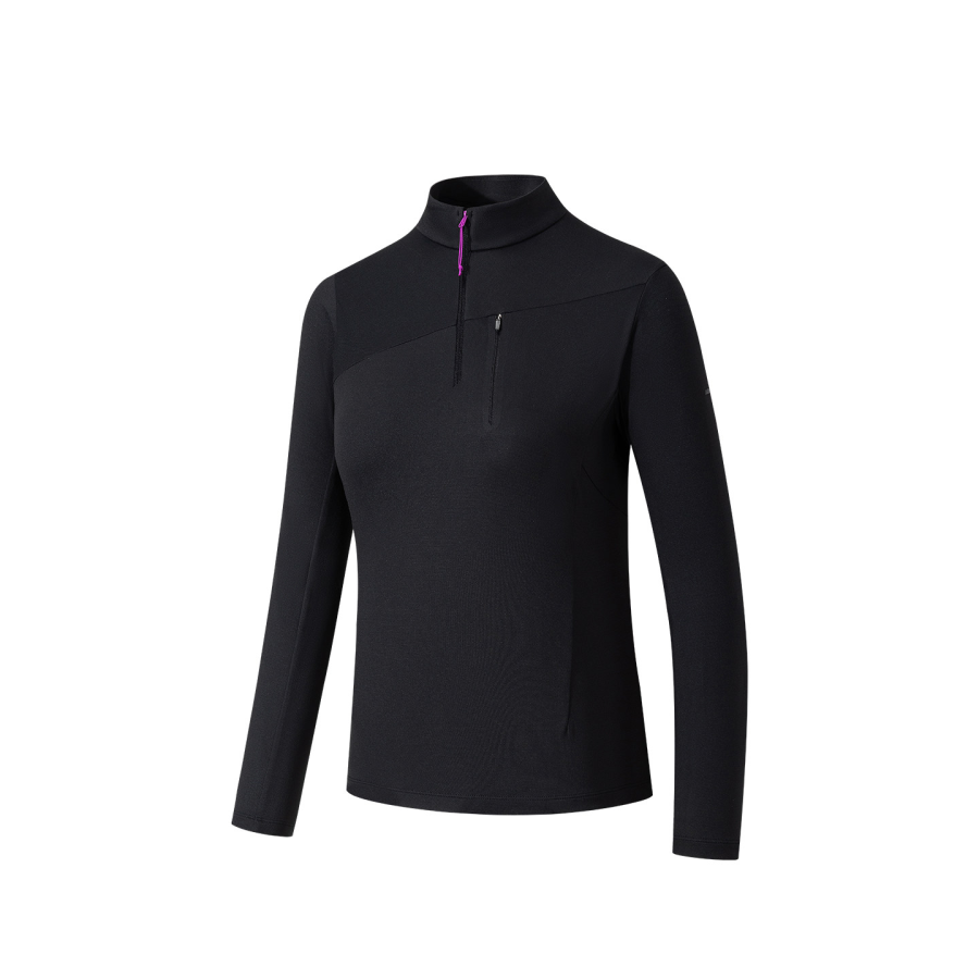 ANTA Knitwear Women's Black Stand Collar Moderate