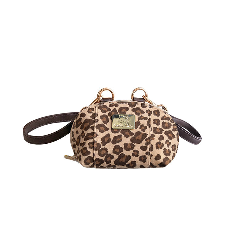 Sanrio Hello Kitty Polyester Crossbody Bags Unisex Leopard Print