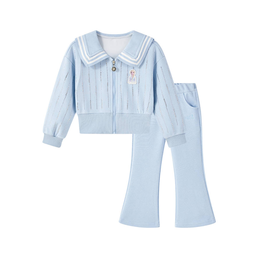 Disney Casual Sportswear Frozen 2026 Spring Summer Season Blue Kids'